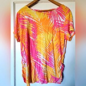 Cute Summer Party Beach Top Ruched Sides 🌺🧡💛